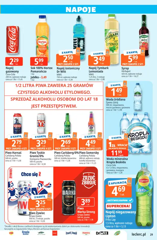 Leclerc - gazetka promocyjna Oferta E.Leclerc od wtorku 30.06 do soboty 11.07 - strona 29