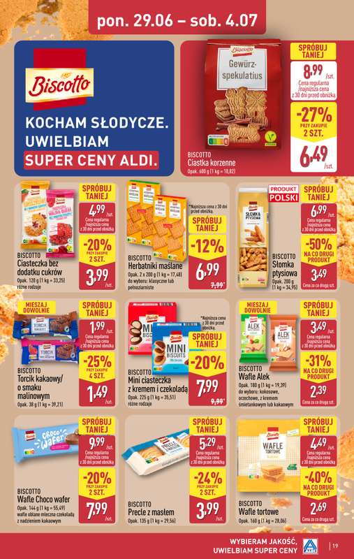 Aldi - gazetka promocyjna Pełny katalog! od poniedziałku 29.06 do soboty 04.07 - strona 19