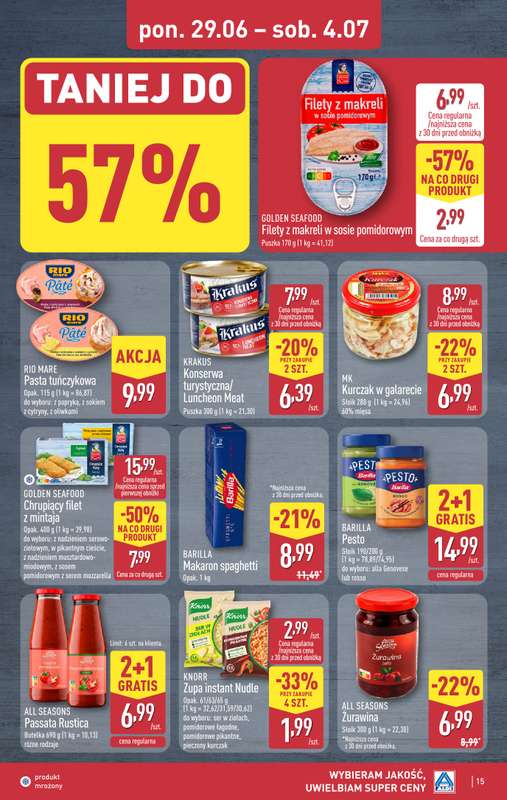 Aldi - gazetka promocyjna Pełny katalog! od poniedziałku 29.06 do soboty 04.07 - strona 15