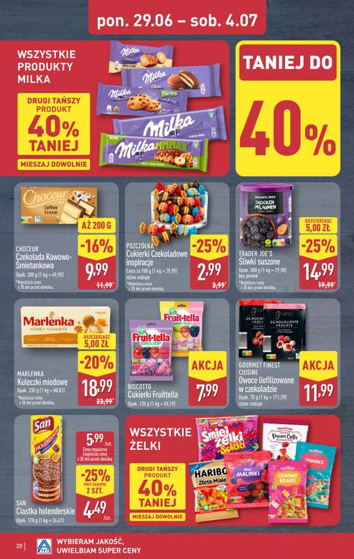 Aldi - gazetka promocyjna Pełny katalog! od poniedziałku 29.06 do soboty 04.07 - strona 20