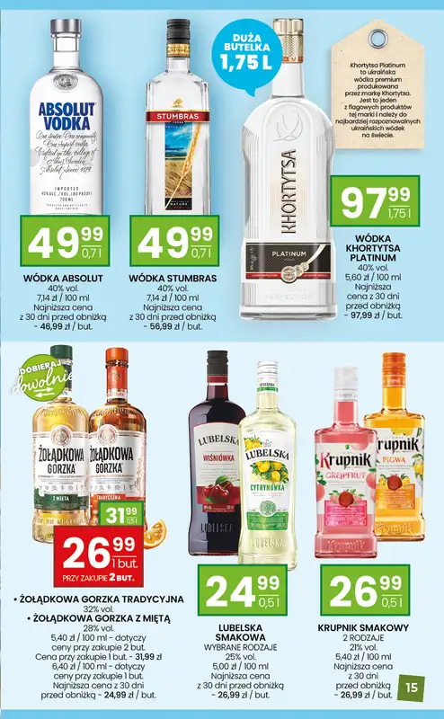 Twój Market - gazetka promocyjna Gazetka alkoholowa od piątku 26.06 do piątku 31.07 - strona 15