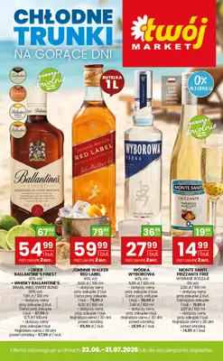 Twój Market - gazetka promocyjna Gazetka alkoholowa od piątku 26.06 do piątku 31.07