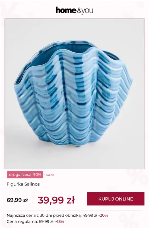 home&you - gazetka promocyjna Druga rzecz -90% PRODUKTY SALE od soboty 27.06 do wtorku 30.06 - strona 7