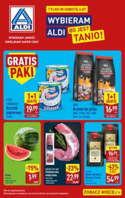 Aldi - gazetka promocyjna Najlepsze oferty na sobotę w Aldi! od soboty 04.07 do soboty 04.07