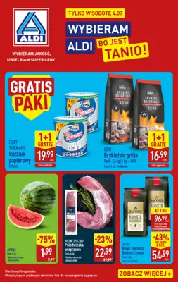 Aldi - gazetka promocyjna Najlepsze oferty na sobotę w Aldi! od soboty 04.07 do soboty 04.07