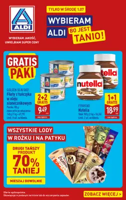 Aldi - gazetka promocyjna Najlepsze oferty na środę w Aldi! od środy 01.07 do środy 01.07