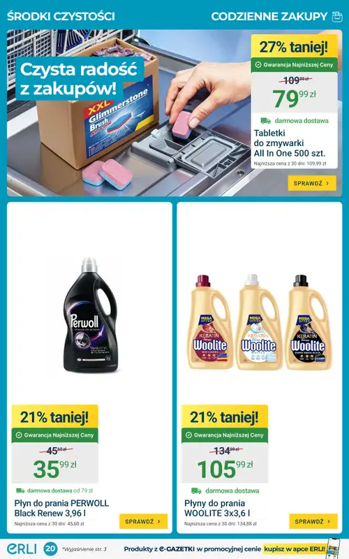 ERLI - gazetka promocyjna Tydzień okazji z Erli! od poniedziałku 29.06 do niedzieli 05.07 - strona 20