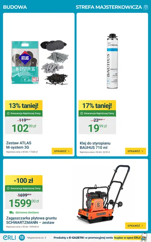 ERLI - gazetka promocyjna Tydzień okazji z Erli! od poniedziałku 29.06 do niedzieli 05.07 - strona 13