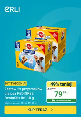 ERLI - gazetka promocyjna Hit tygodnia - Przysmaki Pedigree od poniedziałku 29.06 do niedzieli 05.07