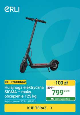 ERLI - gazetka promocyjna Hit tygodnia - Hulajnoga elektryczna od poniedziałku 29.06 do niedzieli 05.07