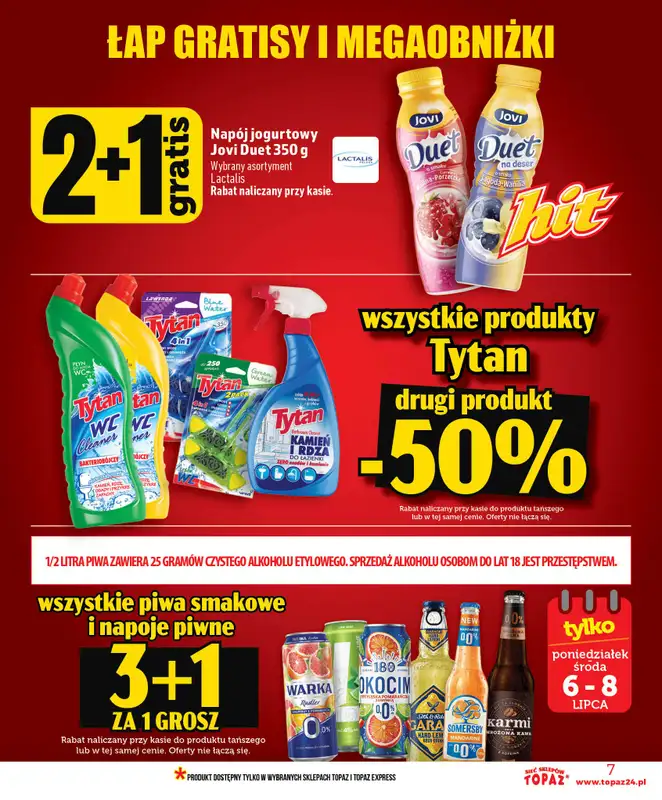 TOPAZ - gazetka promocyjna Nowa gazetka od czwartku, 02.07 od czwartku 02.07 do środy 08.07 - strona 7