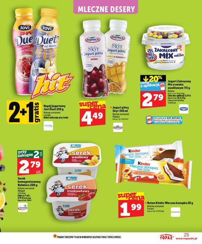 TOPAZ - gazetka promocyjna Nowa gazetka od czwartku, 02.07 od czwartku 02.07 do środy 08.07 - strona 25