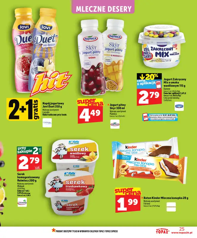 TOPAZ - gazetka promocyjna Nowa gazetka od czwartku, 02.07 od czwartku 02.07 do środy 08.07 - strona 25