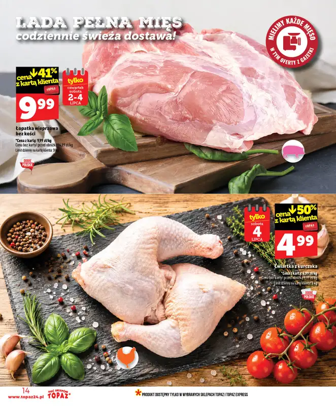 TOPAZ - gazetka promocyjna Nowa gazetka od czwartku, 02.07 od czwartku 02.07 do środy 08.07 - strona 14