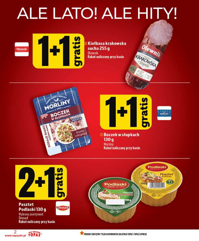 TOPAZ - gazetka promocyjna Nowa gazetka od czwartku, 02.07 od czwartku 02.07 do środy 08.07 - strona 2