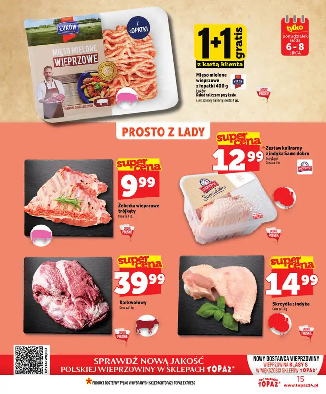 TOPAZ - gazetka promocyjna Nowa gazetka od czwartku, 02.07 od czwartku 02.07 do środy 08.07 - strona 15