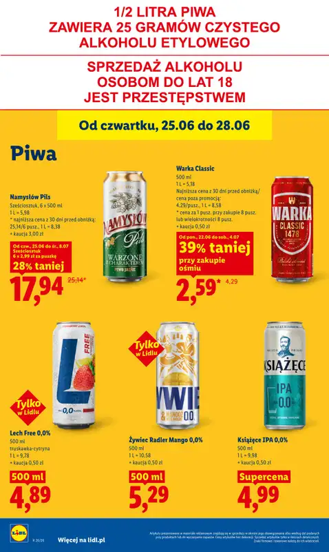 Lidl - gazetka promocyjna Oferta od czwartku od czwartku 25.06 do niedzieli 28.06 - strona 74