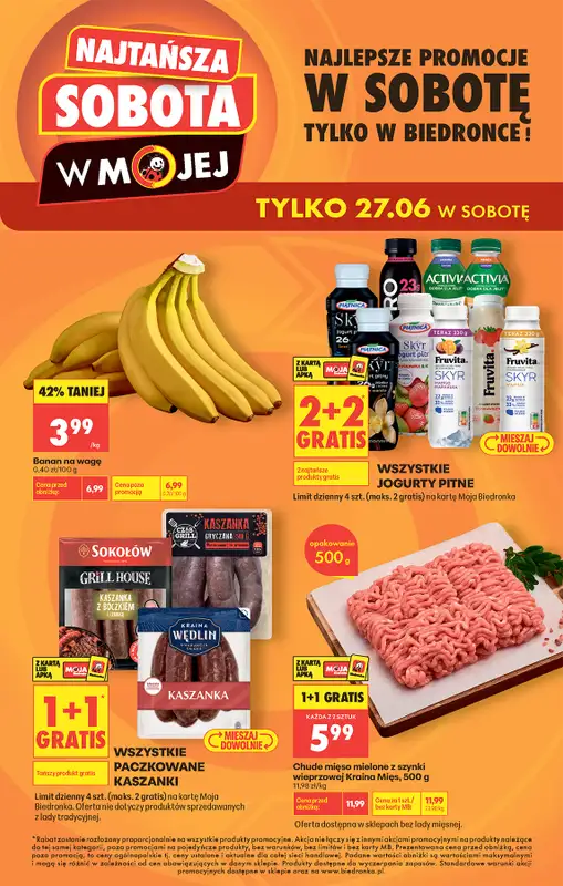 Biedronka - gazetka promocyjna Najtańsza sobota  