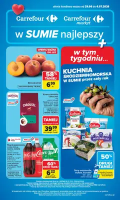 Carrefour - gazetka promocyjna Gazetka Carrefour od poniedziałku od poniedziałku 29.06 do soboty 04.07