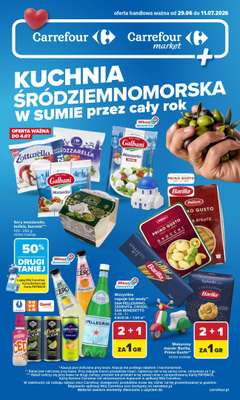 Carrefour - gazetka promocyjna Gazetka Kuchnia śródziemnomorska od poniedziałku 29.06 do soboty 11.07