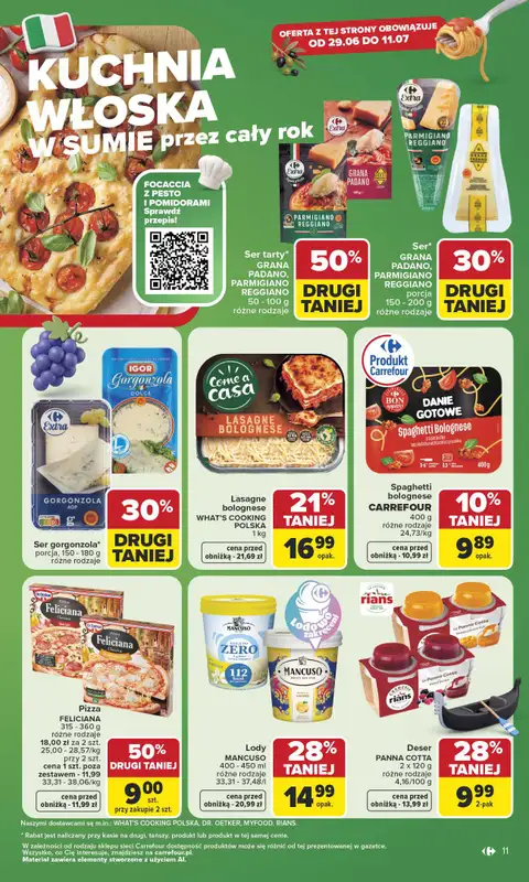 Carrefour - gazetka promocyjna Gazetka Kuchnia śródziemnomorska od poniedziałku 29.06 do soboty 11.07 - strona 11
