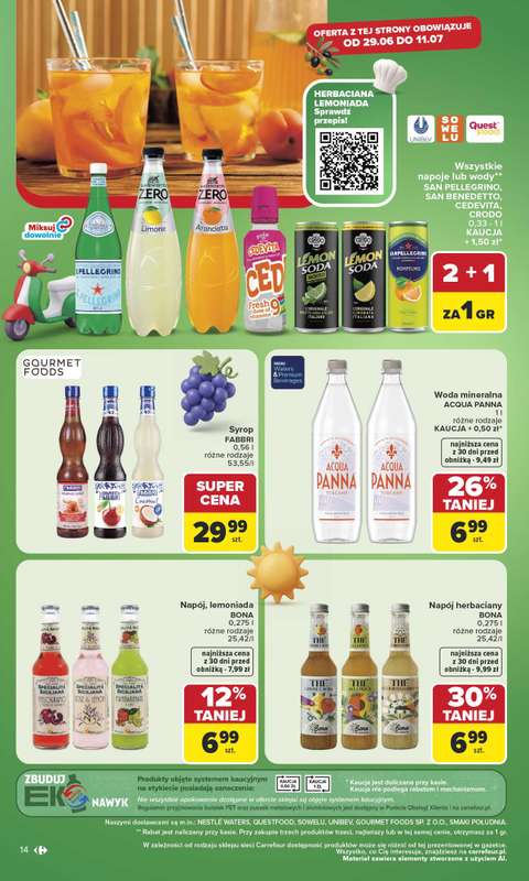 Carrefour Market - gazetka promocyjna Gazetka Kuchnia śródziemnomorska od poniedziałku 29.06 do soboty 11.07 - strona 14