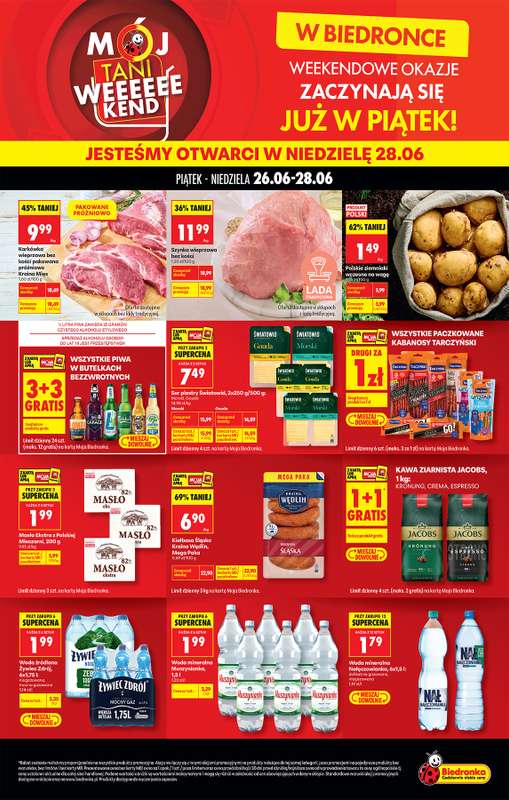 Biedronka - gazetka promocyjna Tani Weekend od piątku 26.06 do niedzieli 28.06