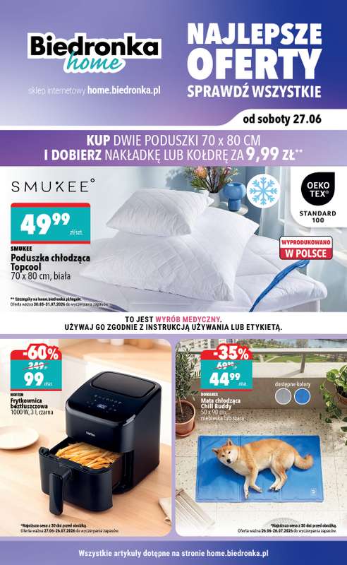 Biedronka Home - gazetka promocyjna Najlepsze oferty od soboty 27.06 do niedzieli 20.09
