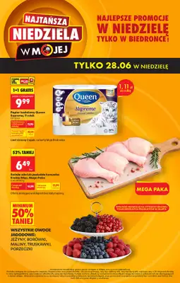 Biedronka - gazetka promocyjna Najtańsza niedziela od niedzieli 28.06 do niedzieli 28.06