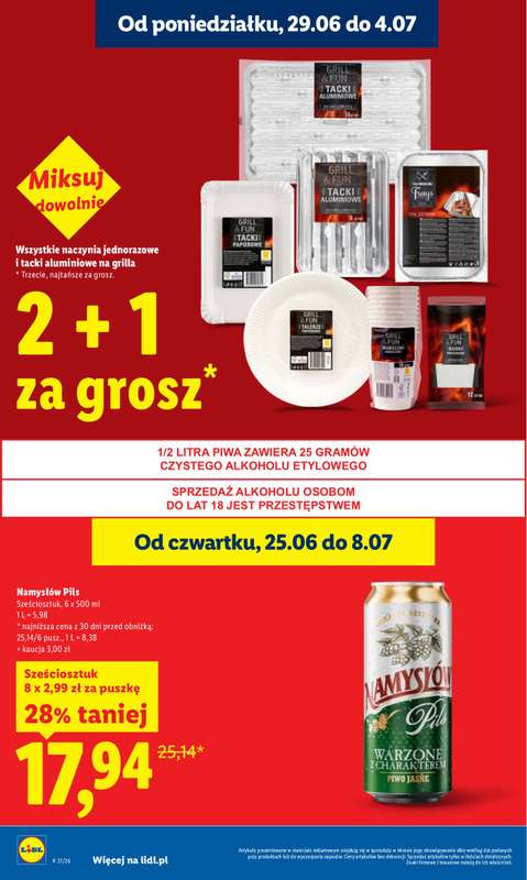 Lidl - gazetka promocyjna Oferta od poniedziałku od poniedziałku 29.06 do środy 01.07 - strona 16