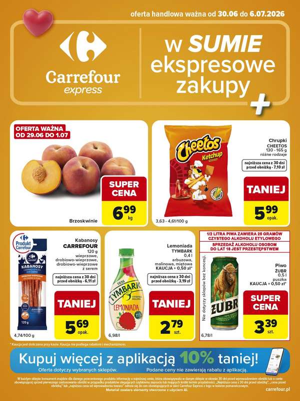 Carrefour Express - gazetka promocyjna Gazetka Express od wtorku 30.06 do poniedziałku 06.07