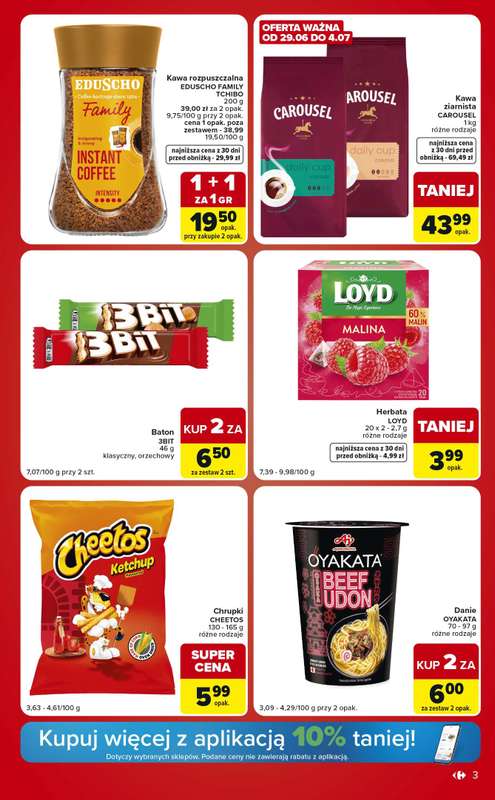 Carrefour Market - gazetka promocyjna Gazetka Ekspresowe zakupy od wtorku 30.06 do poniedziałku 06.07 - strona 3