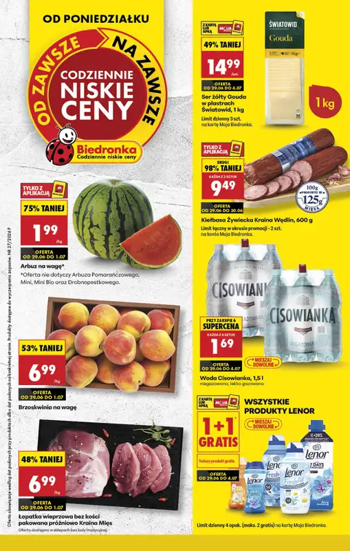 Biedronka - gazetka promocyjna Od poniedziałku  