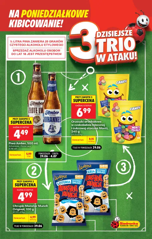 Biedronka - gazetka promocyjna Poniedziałkowe kibicowanie od poniedziałku 29.06 do poniedziałku 29.06 - strona 4