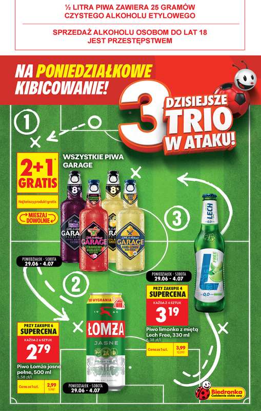 Biedronka - gazetka promocyjna Poniedziałkowe kibicowanie od poniedziałku 29.06 do poniedziałku 29.06 - strona 2