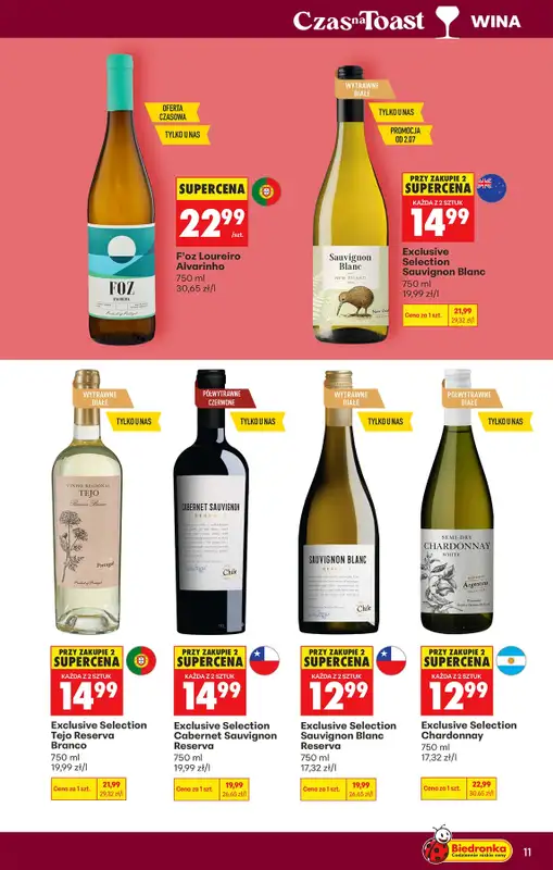 Biedronka - gazetka promocyjna Czas na Toast! od poniedziałku 29.06 do soboty 11.07 - strona 11