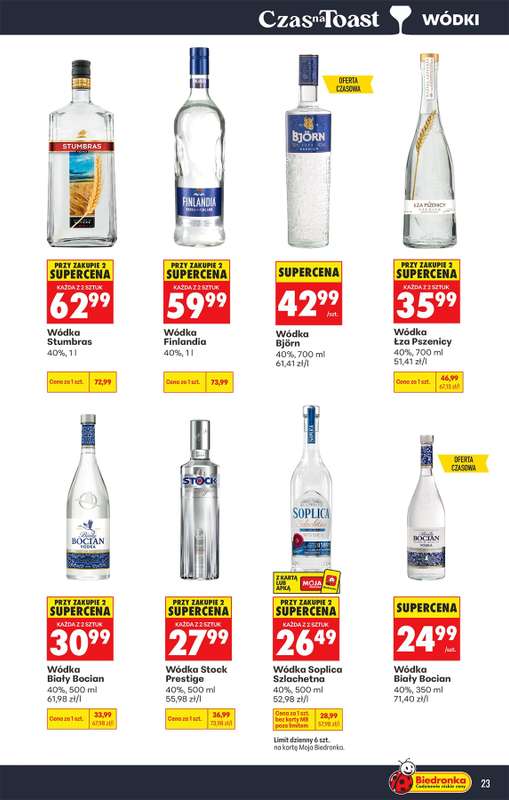 Biedronka - gazetka promocyjna Czas na Toast! od poniedziałku 29.06 do soboty 11.07 - strona 23
