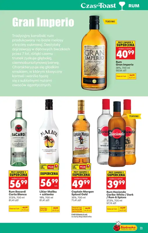 Biedronka - gazetka promocyjna Czas na Toast! od poniedziałku 29.06 do soboty 11.07 - strona 33