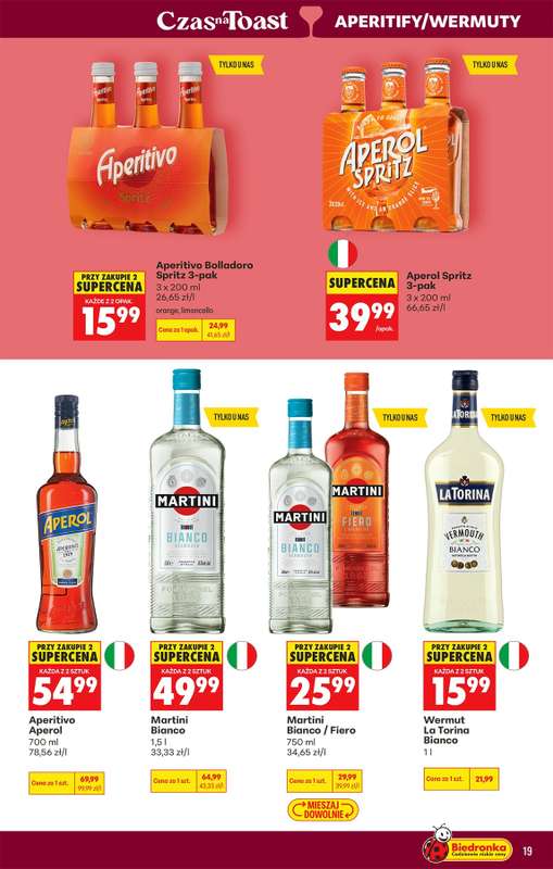 Biedronka - gazetka promocyjna Czas na Toast! od poniedziałku 29.06 do soboty 11.07 - strona 19