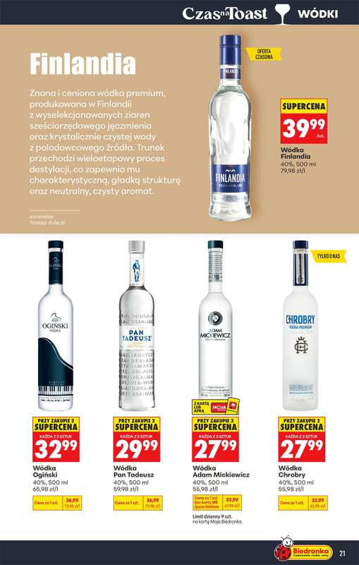 Biedronka - gazetka promocyjna Czas na Toast! od poniedziałku 29.06 do soboty 11.07 - strona 21
