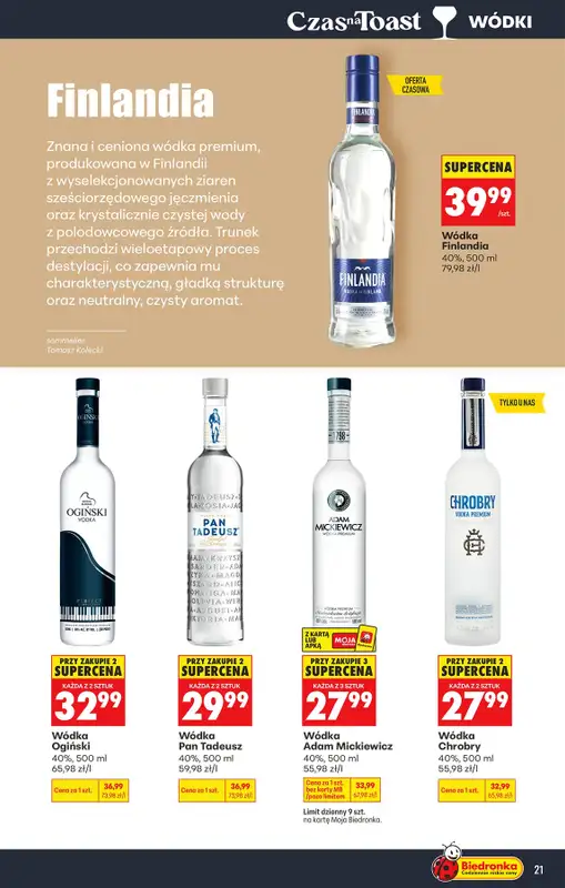 Biedronka - gazetka promocyjna Czas na Toast! od poniedziałku 29.06 do soboty 11.07 - strona 21