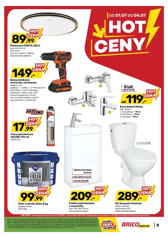 Bricomarche - gazetka promocyjna Gazetka od środy 01.07 do soboty 11.07 - strona 3