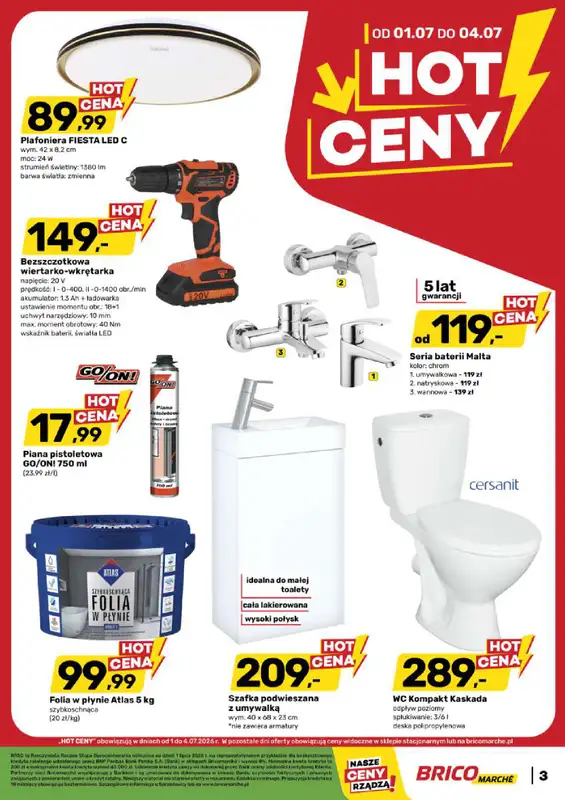 Bricomarche - gazetka promocyjna Hot ceny od środy 01.07 do soboty 04.07 - strona 3