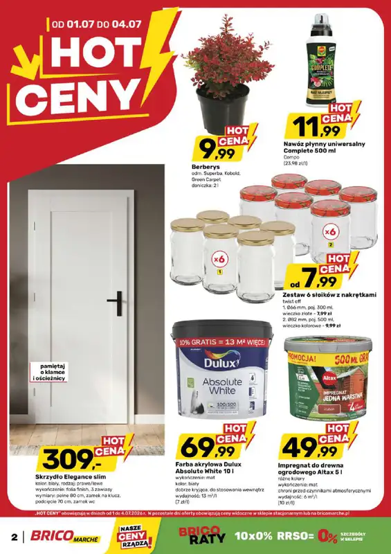 Bricomarche - gazetka promocyjna Hot ceny od środy 01.07 do soboty 04.07 - strona 2