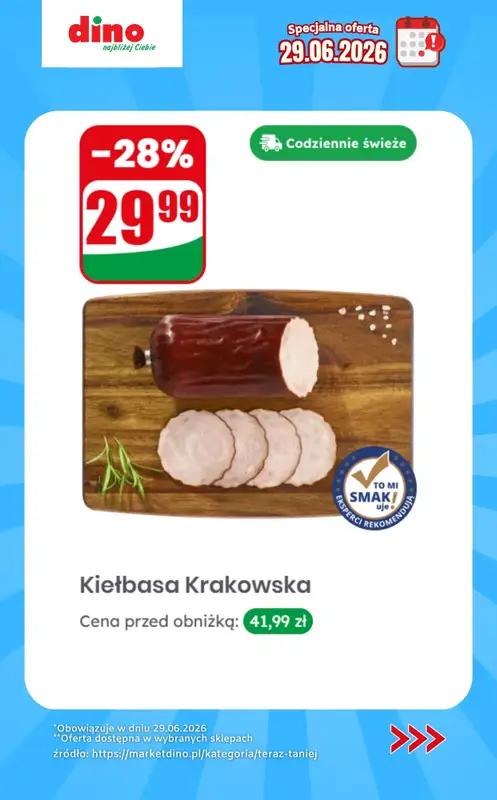 Dino - gazetka promocyjna Specjalna oferta na 29.06.2026 - promocje spoza gazetki od poniedziałku 29.06 do poniedziałku 29.06 - strona 6