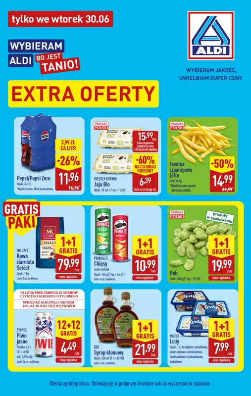 Aldi - gazetka promocyjna Extra oferty na wtorek w Aldi!  