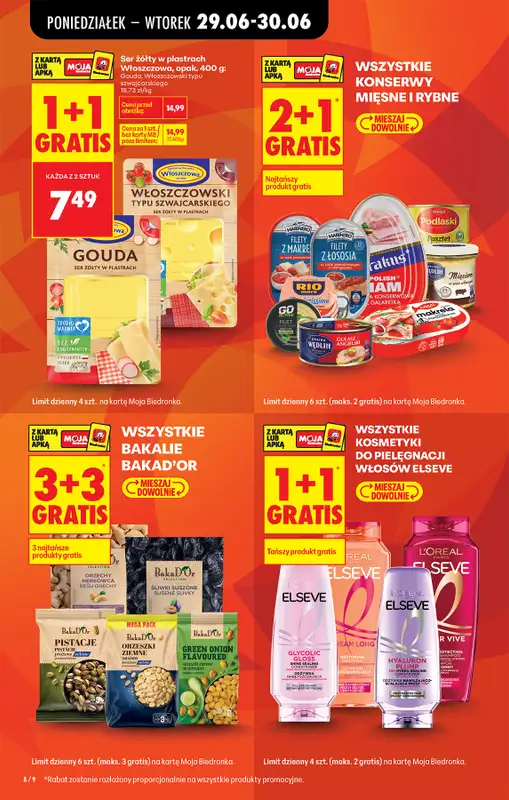 Biedronka - gazetka promocyjna Od poniedziałku, Z ladą tradycyjną od poniedziałku 29.06 do soboty 04.07 - strona 8