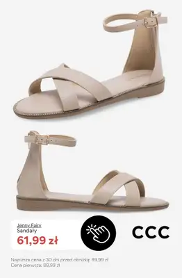 CCC - gazetka promocyjna SALE damskie sandały do 100 zł od poniedziałku 29.06  - strona 6