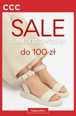 CCC - gazetka promocyjna SALE damskie sandały do 100 zł od poniedziałku 29.06 