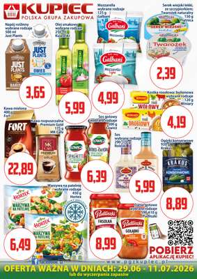 Kupiec - gazetka promocyjna Oferta plakatowa od poniedziałku 29.06 do soboty 11.07